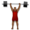 Person Lifting Weights - Medium Black emoji on LG